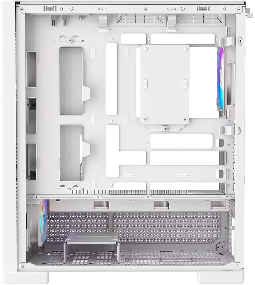 Silentware Air 2000 ARGB AIR2000WHITE, kompiuterio korpusas, baltas, Extended ATX, 7 ventiliatoriai, Tempered Glass, 2x USB 3.0