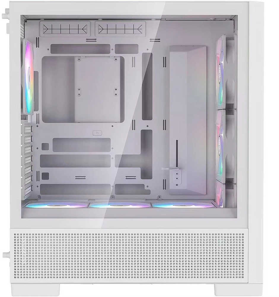 Silentware Air 2000 ARGB AIR2000WHITE, kompiuterio korpusas, baltas, Extended ATX, 7 ventiliatoriai, Tempered Glass, 2x USB 3.0