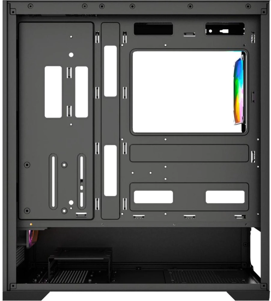 Silentware Core 100 ARGB kompiuterio korpusas CORE100BLACK, Midi-Tower, juodas, grūdintas stiklas, plienas, 50 l, ATX