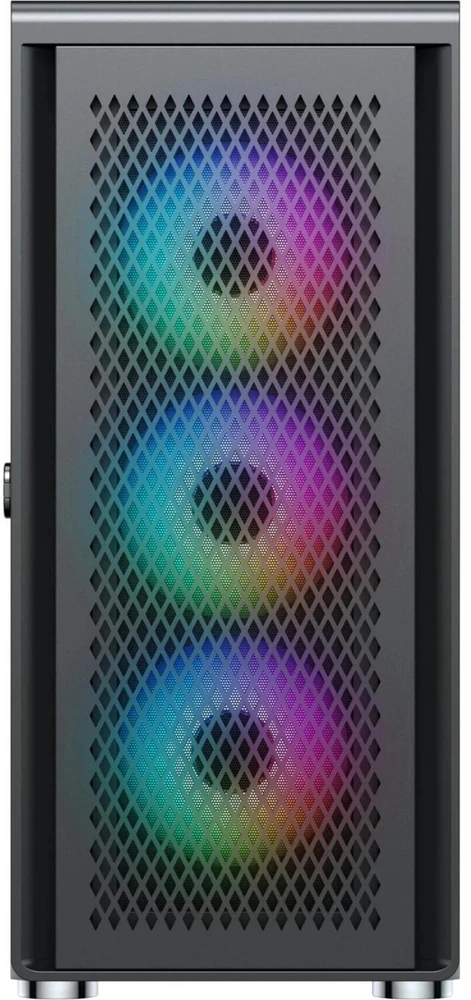 Silentware Kompiuterio korpusas AIR10, 2x USB 2.0, 1x USB 3.0, 2 ventiliatoriai, grūdintas stiklas, juoda, mATX, 240mm radiatorius