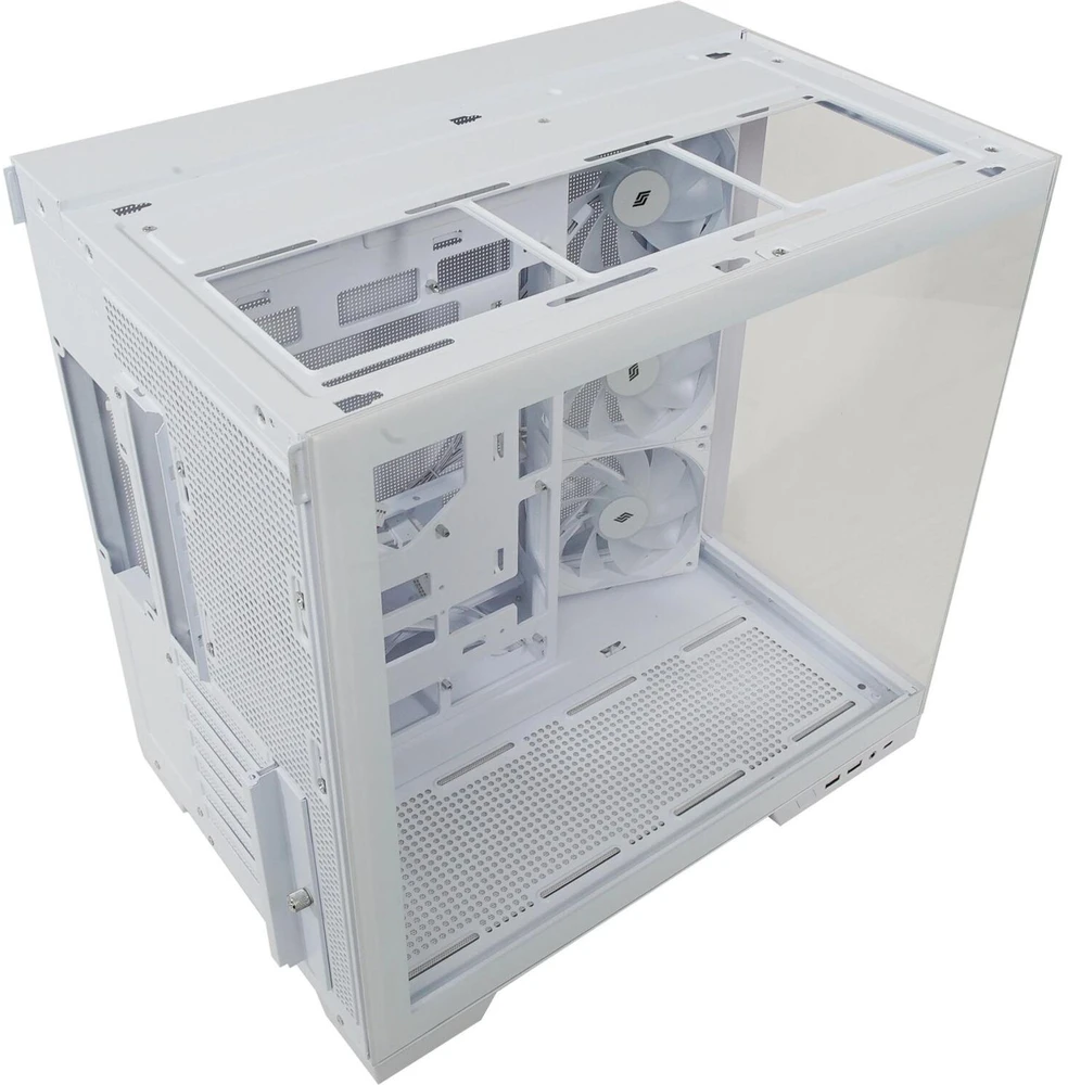 Silentware View A-RGB kompiuterio korpusas VIEWWHITE, 50 l, Midi-Tower, grūdintas stiklas, plienas, ATX