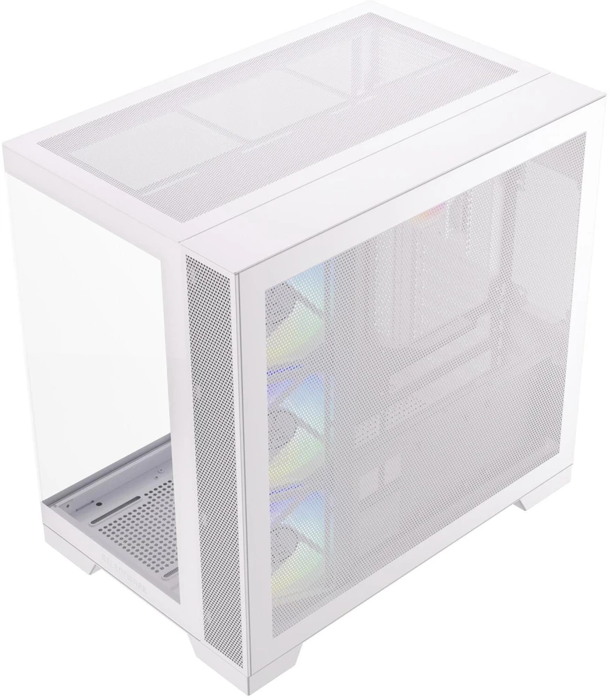 Silentware View A-RGB kompiuterio korpusas VIEWWHITE, 50 l, Midi-Tower, grūdintas stiklas, plienas, ATX