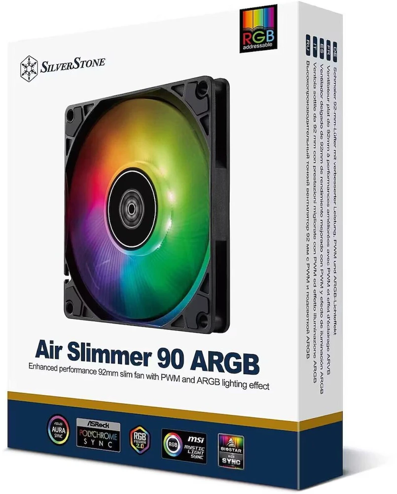 SilverStone Air Slimmer 90 ARGB (juodas)