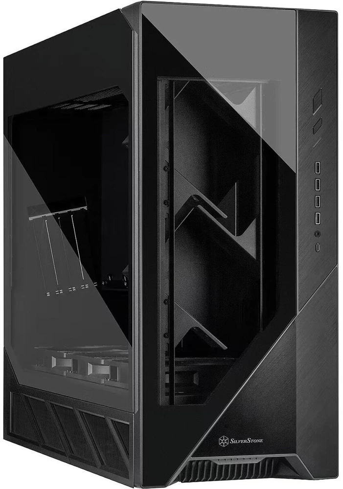 SilverStone ALTA F2, Big-Tower-case - juodas, Tempered Glass