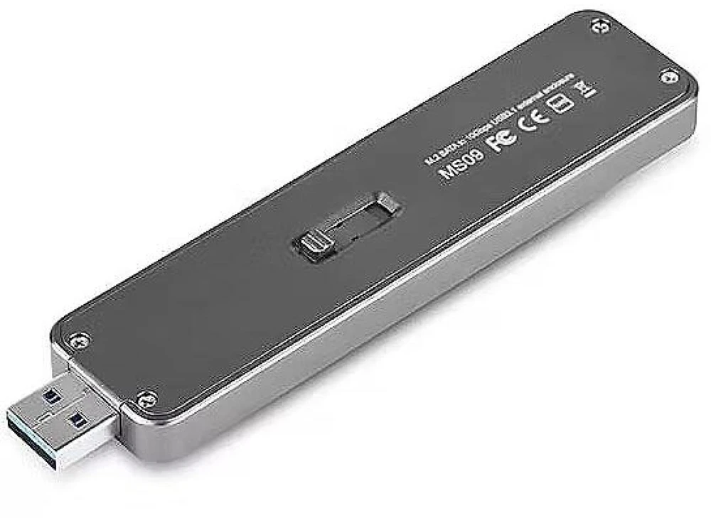 Kištukinis SilverStone M.2 SATA raktas B - USB 3.2 Gen 2 MS09 (SST- MS09C)