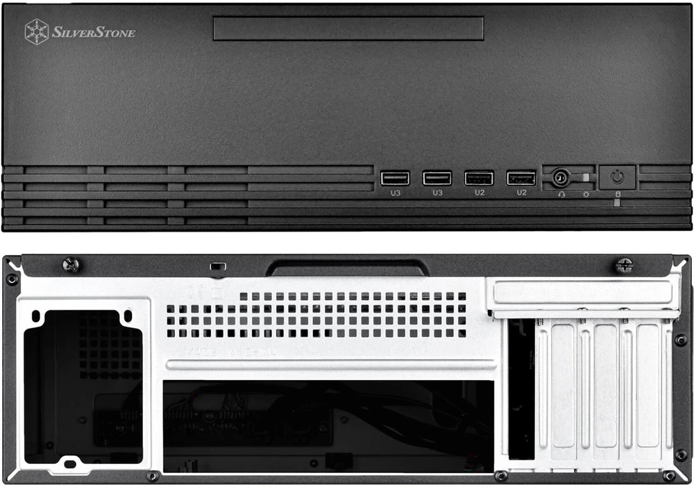 „SilverStone SST–ML11B Milo Slim HTPC Micro–ATX“ korpusas – juoda