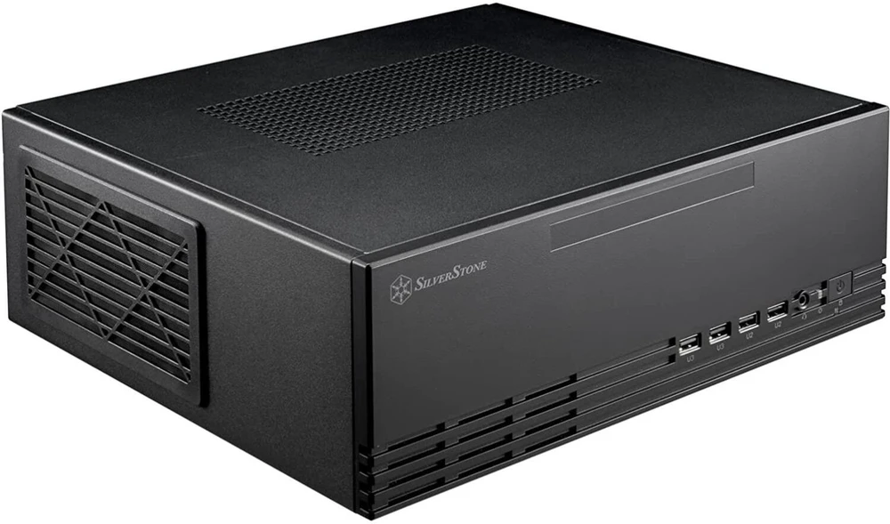 „SilverStone SST–ML11B Milo Slim HTPC Micro–ATX“ korpusas – juoda
