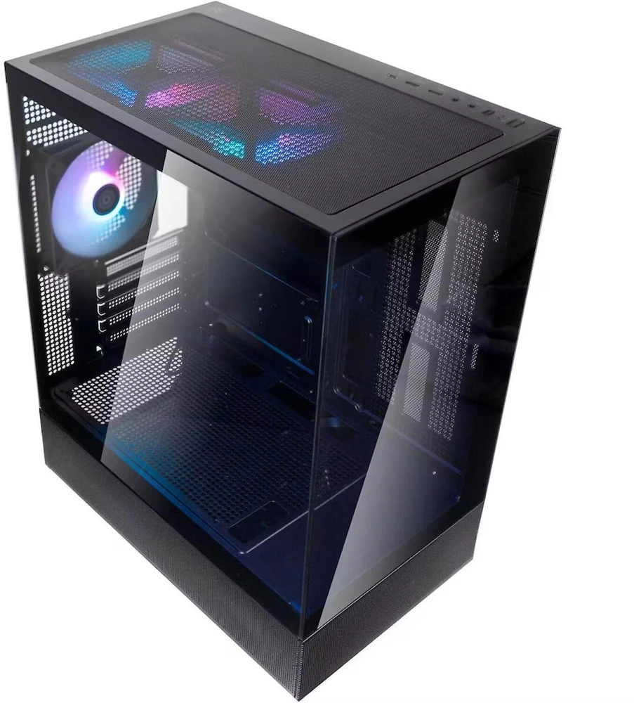 SilverStone Lucid 04, Tower-case - juodas, Tempered Glass x 2