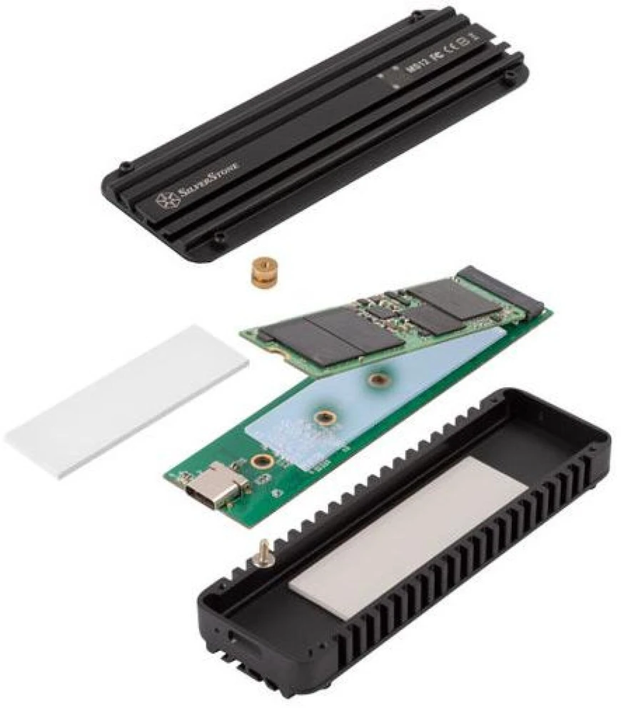 „SilverStone M.2 PCIe NVMe“ – USB-C 3.2 Gen 2x2 MS12 (ST-MS12)
