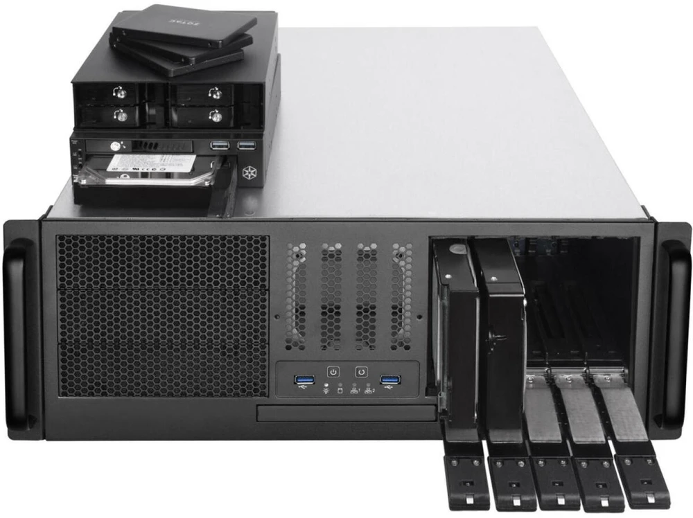 Rackmount SilverStone SST–RM41–H08 – 4U stovo montuojamas serveris