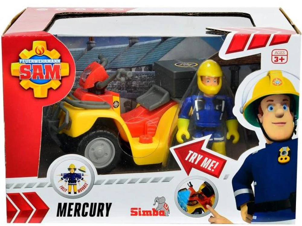 Figūrėlė Simba Strażak Sam - Quad Mercury (109257657)