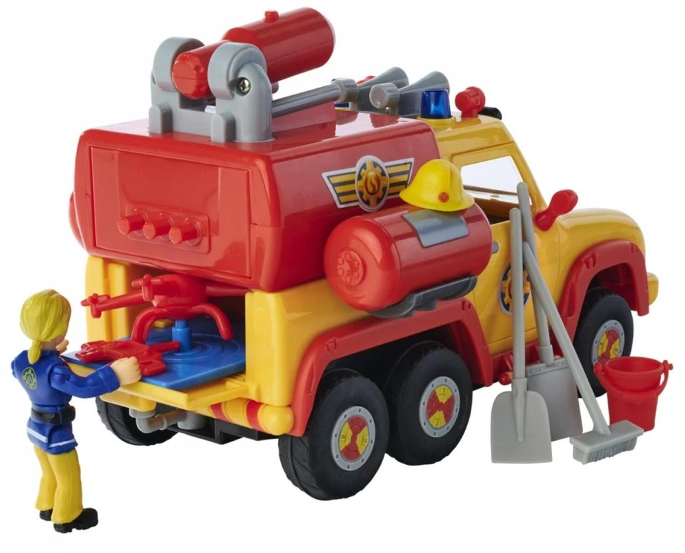 Simba Fireman Sam Fire Engine Venus 2.0 žaislinė transporto priemonė (geltona / oranžinė, su paveikslėliu)
