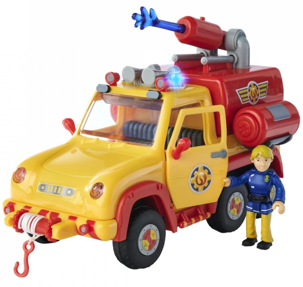 Simba Fireman Sam Fire Engine Venus 2.0 žaislinė transporto priemonė (geltona / oranžinė, su paveikslėliu)