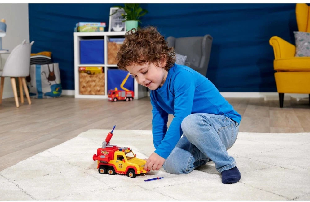 Simba Fireman Sam Fire Engine Venus 2.0 žaislinė transporto priemonė (geltona / oranžinė, su paveikslėliu)