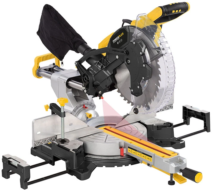 Powerplus POWX075750DB - Dėlionė su dangteliu ir dvipusiu pakreipimu 2 200 W / 305 mm
