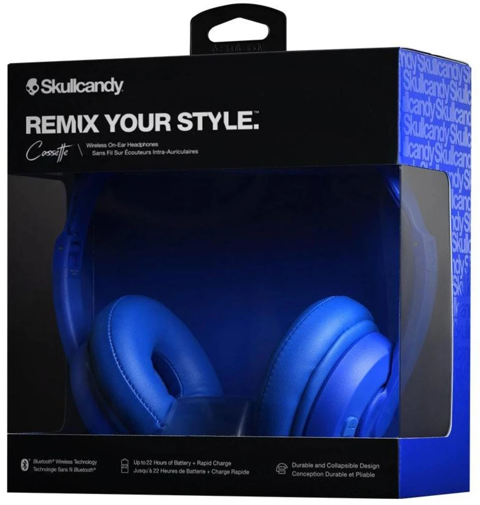Skullcandy | Belaidės Ausinės | Cassette | Belaidės/su laidu | Ant ausų uždedamos | Mikrofonas | Mėlyna