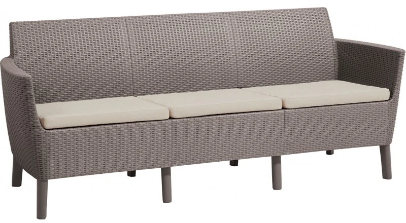 Keter Trivietė sodo sofa Salemo 3 vietų sofa, ruda