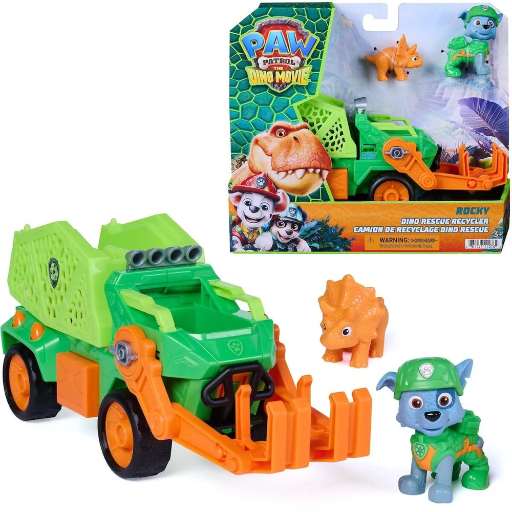 Spin Master PAW PATROL transporto priemonė Dino Theme Rocky, 6075772