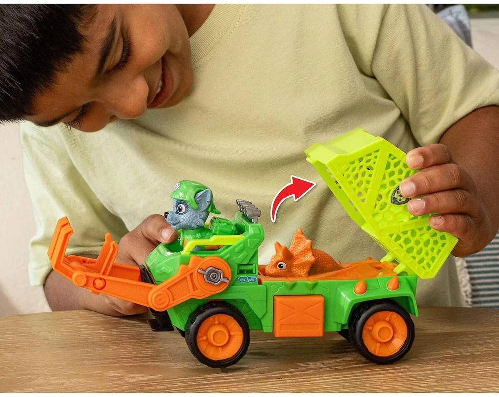 Spin Master PAW PATROL transporto priemonė Dino Theme Rocky, 6075772