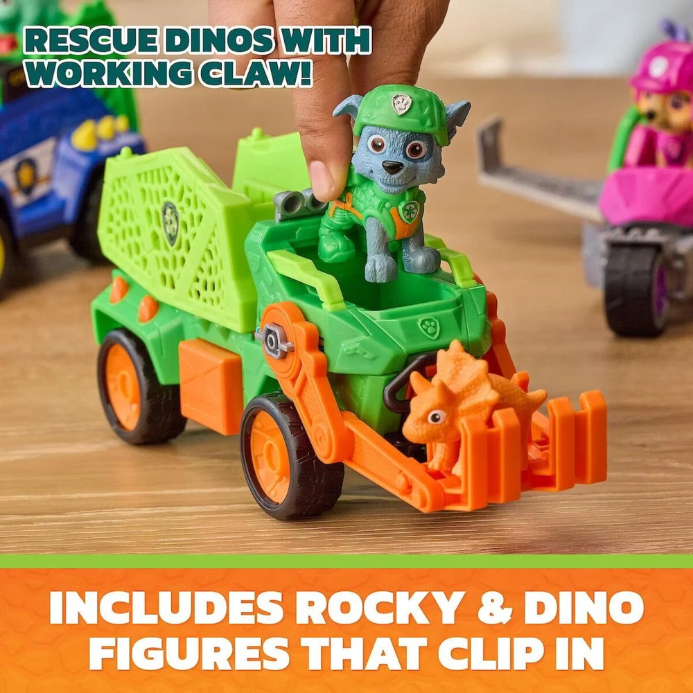 Spin Master PAW PATROL transporto priemonė Dino Theme Rocky, 6075772