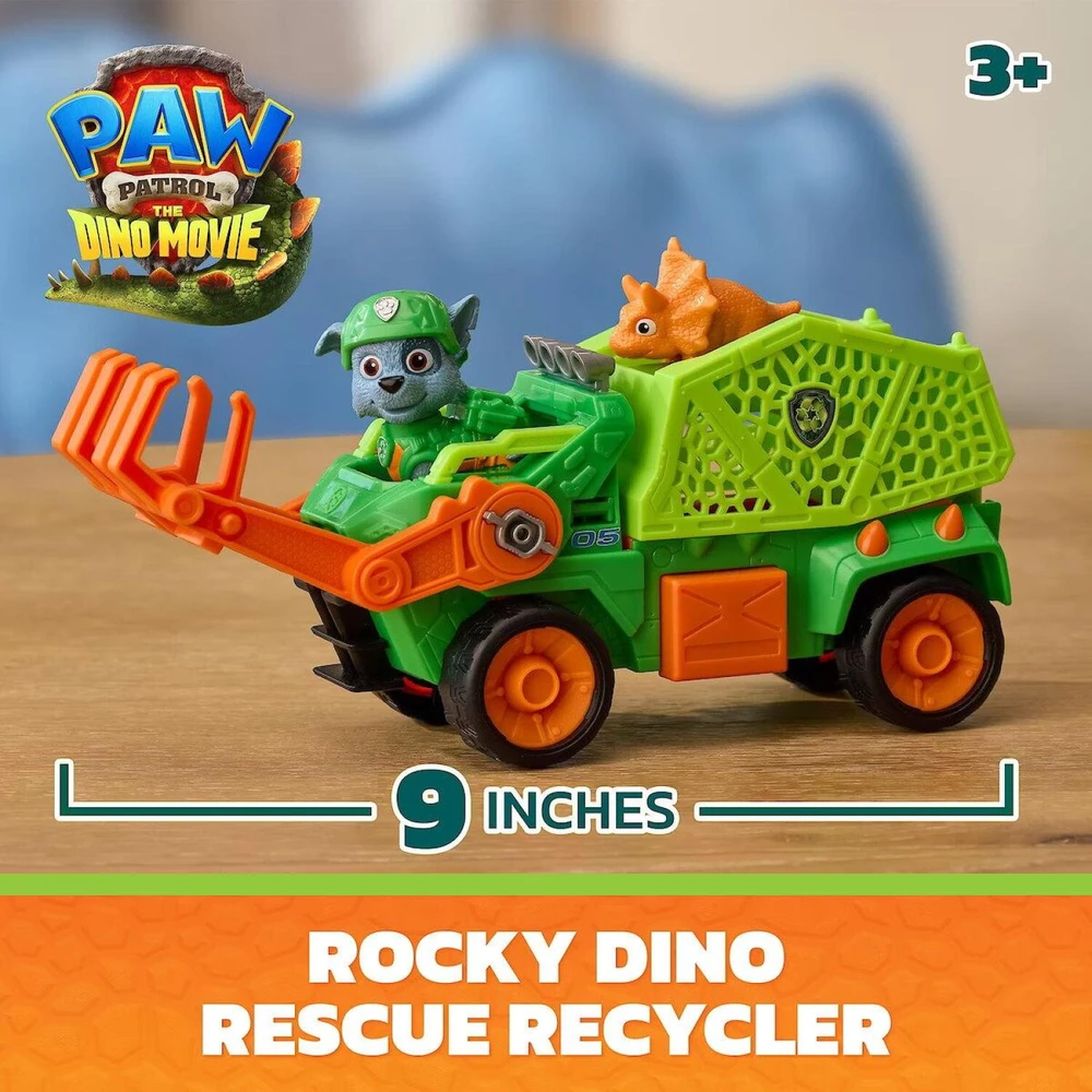 Spin Master PAW PATROL transporto priemonė Dino Theme Rocky, 6075772