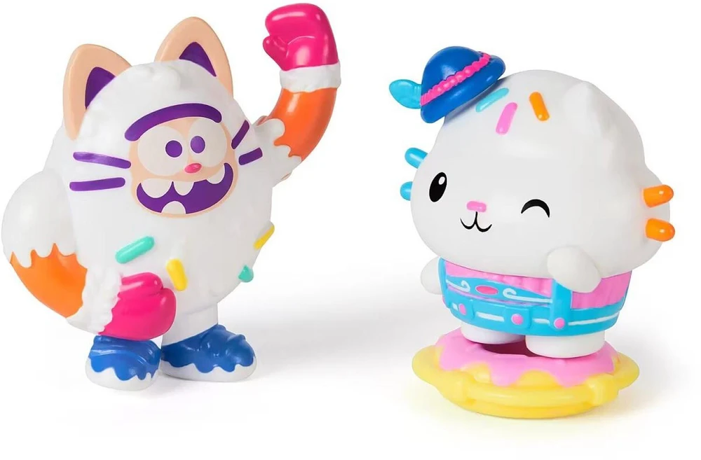 Spin Master Gabby's Dollhouse Cakey Cat & Cookie Bobby 6074285, 2 vnt., įvairiaspalvis, figūrėlių rinkinys, 3 m., plastikas
