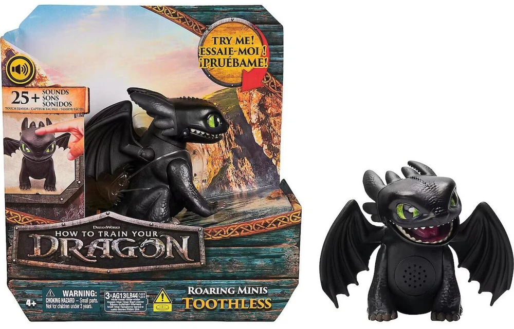 Kolekcionuojama figūrėlė - Spin Master How To Train Your Dragon Roaring Minis Toothless