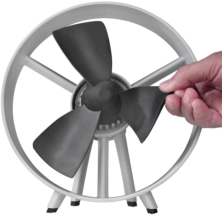 Stalinis ventiliatorius namams biurui ir stovyklavimui 18W Ø20cm 8coliai guminės mentės kompaktiškas Safe Blade 8 385052 Eurom