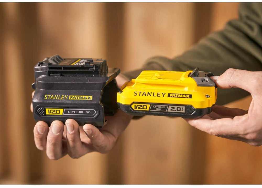 Priedų rinkinys Stanley Adapteris Set V20; 18 V; 2,0 Ah + pakrovėjas