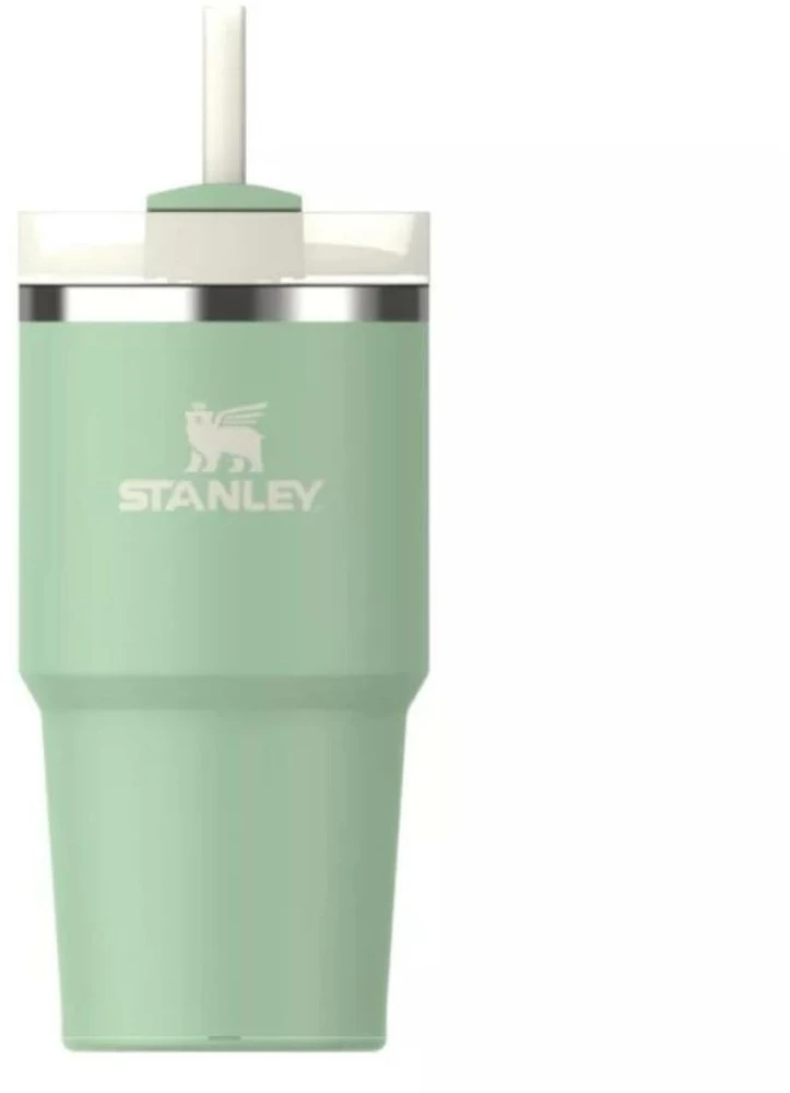 Stanley Termospuodelis su šiaudeliu The Quencher H2.O FlowState Tumbler 0.59L pistacijų spalvos