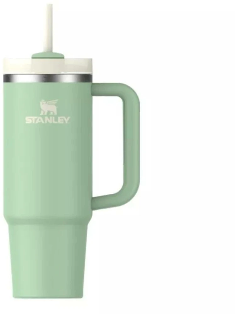 Stanley Termospuodelis su šiaudeliu „The Quencher H2.O FlowState Tumbler 0,89 l“ pistacijų spalvos