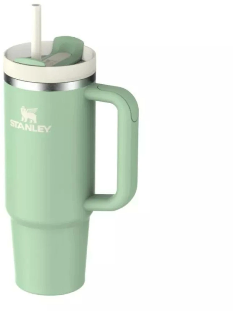 Stanley Termospuodelis su šiaudeliu „The Quencher H2.O FlowState Tumbler 0,89 l“ pistacijų spalvos