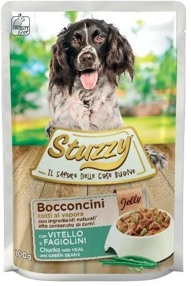 Agras Pet Foods Šunų Maistas - Stuzzy Gabalėliai Su Veršiena 100 g