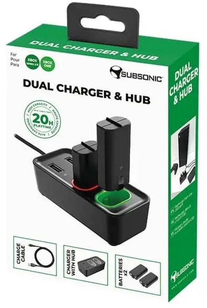 Subsonic Ikigarsinis dvigubas įkroviklis ir šakotuvas – XBOX Series X / S
