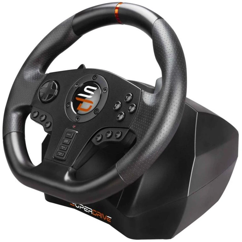 Laidinis žaidimų vairo komplektas su pedalais Subsonic Superdrive SV 710 Pro Sport, 28 cm