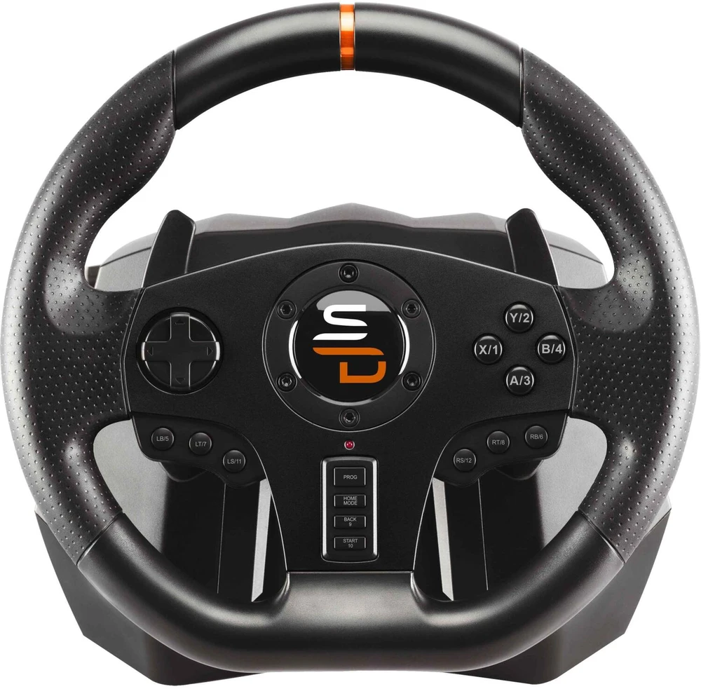 Laidinis žaidimų vairo komplektas su pedalais Subsonic Superdrive SV 710 Pro Sport, 28 cm