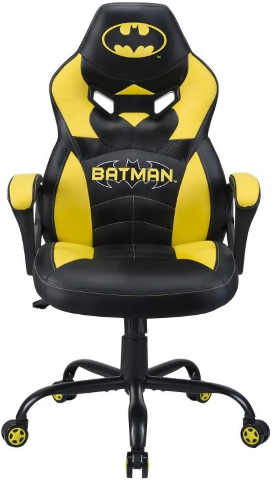 Subsonic fotelis Subsonic Batman Junior žaidimų kėdė paminkštinta minkšta sėdynė juoda, geltona