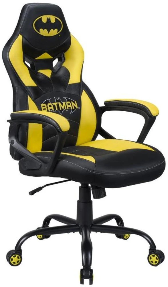 Subsonic fotelis Subsonic Batman Junior žaidimų kėdė paminkštinta minkšta sėdynė juoda, geltona