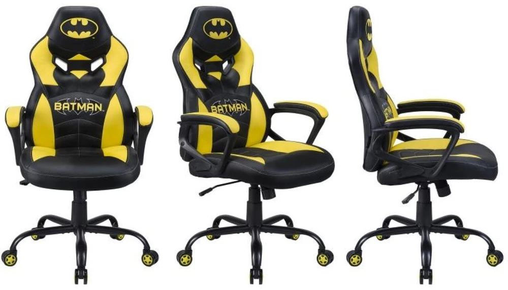 Subsonic fotelis Subsonic Batman Junior žaidimų kėdė paminkštinta minkšta sėdynė juoda, geltona