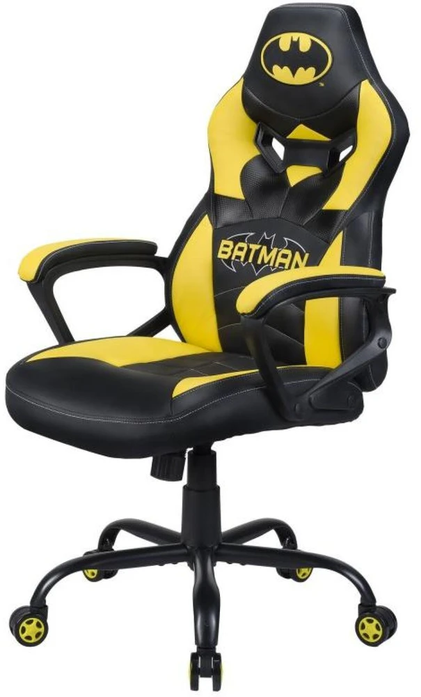 Subsonic fotelis Subsonic Batman Junior žaidimų kėdė paminkštinta minkšta sėdynė juoda, geltona