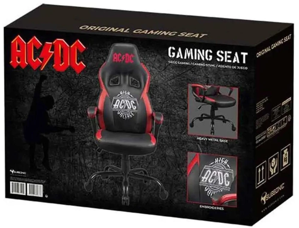 Originali „Subsonic“ žaidimų sėdynė AC/DC