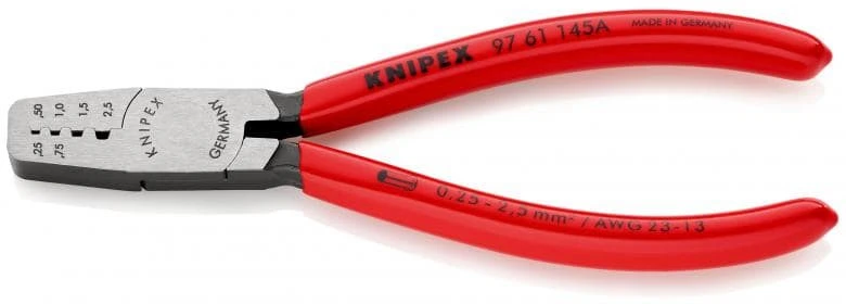 Antgalių presavimo replės Knipex 9761145A; 145 mm