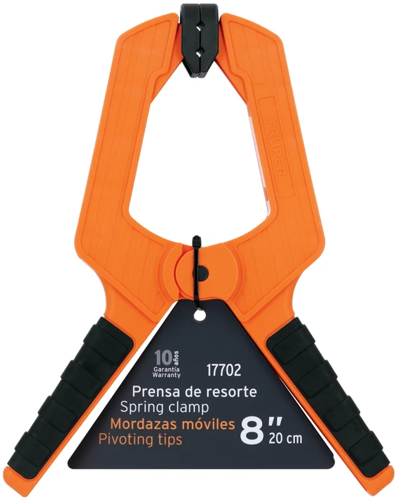 Spyruoklinis spaustuvas 17702, ruošinio storis max.76mm, apžiojimo gylis max.110mm bendras Truper®