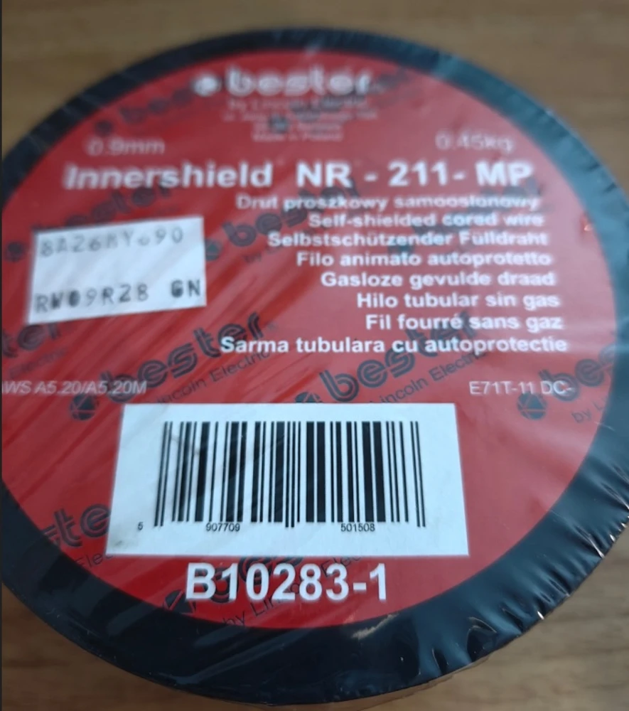 Suvirinimo miltelinė viela, 0,9 mm, 0,45 kg, Lincoln Electric, B10283-1