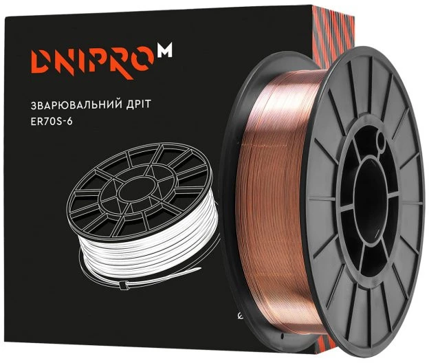 Suvirinimo viela ER70S-6 1mm, 5kg 81204004 DNIPRO-M