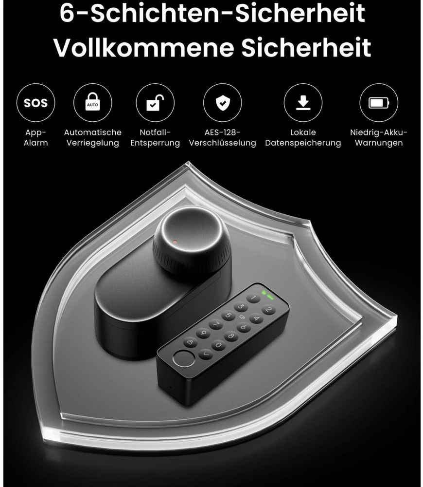 SwitchBot Lock Ultra rinkinys su Hub Mini Matter ir klaviatūra Touch