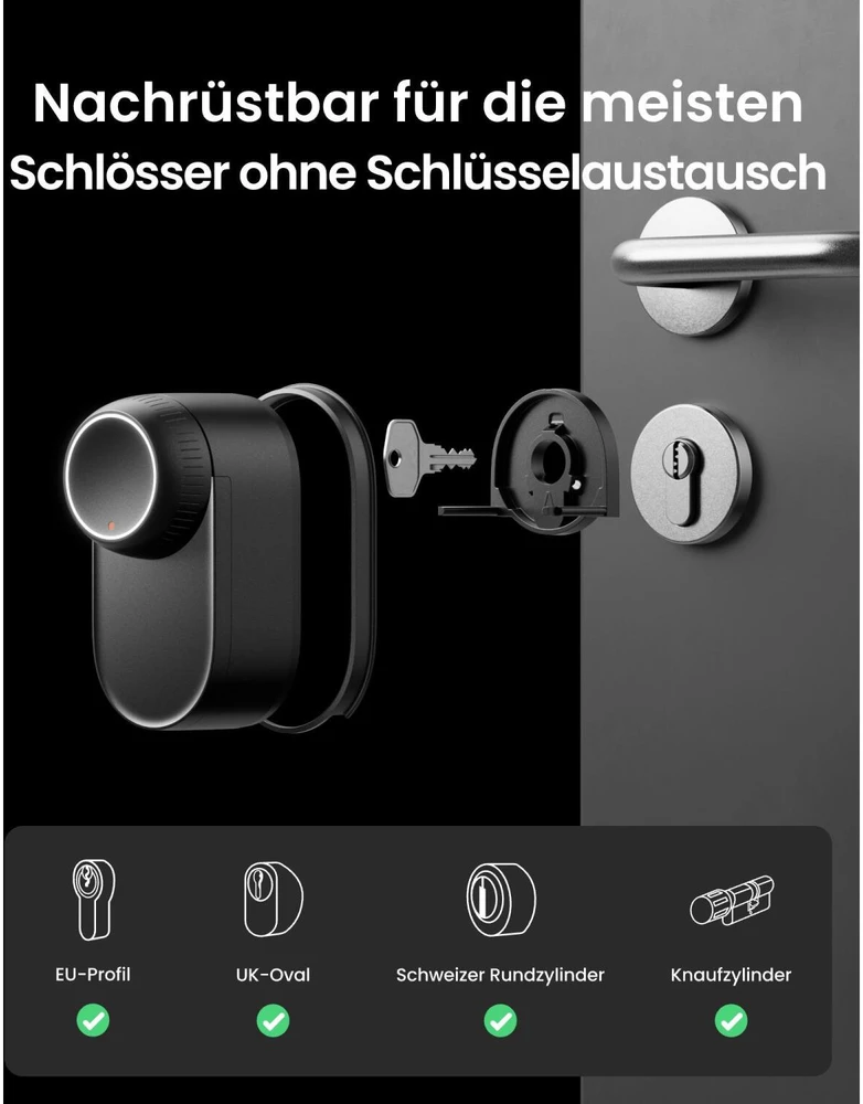 SwitchBot Lock Ultra rinkinys su Hub Mini Matter ir klaviatūra Touch