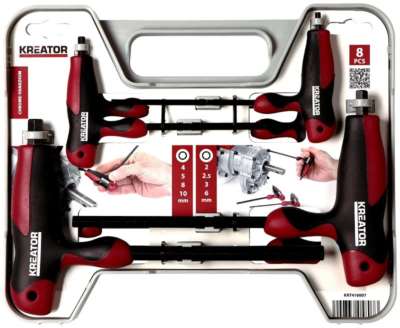 Kreator KRT410007 - HEX T-type wrench set 8pcs