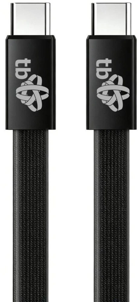 TB Kabelis USB C - USB C 1m płaski juoda (AKTBXKUCCFLAT1B)