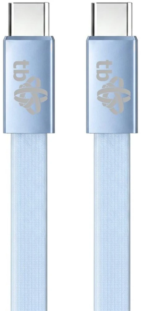 TB Kabelis USB C - USB C 1m płaski mėlynas (AKTBXKUCCFLAT1N)